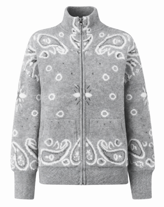 Bandana Zip Knit Jacket