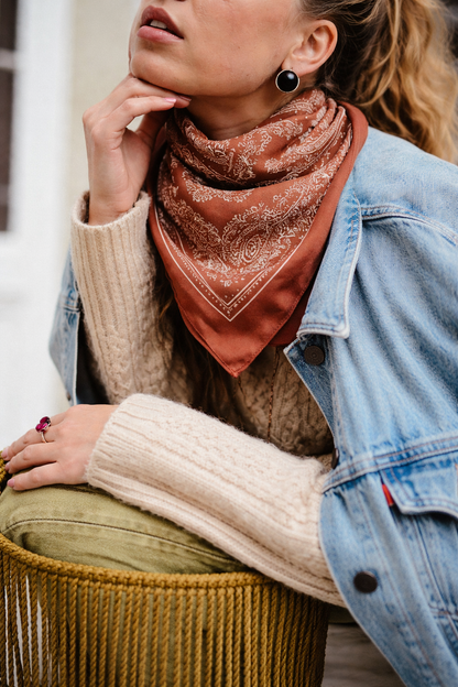 Bandana Silk-Blend Scarf