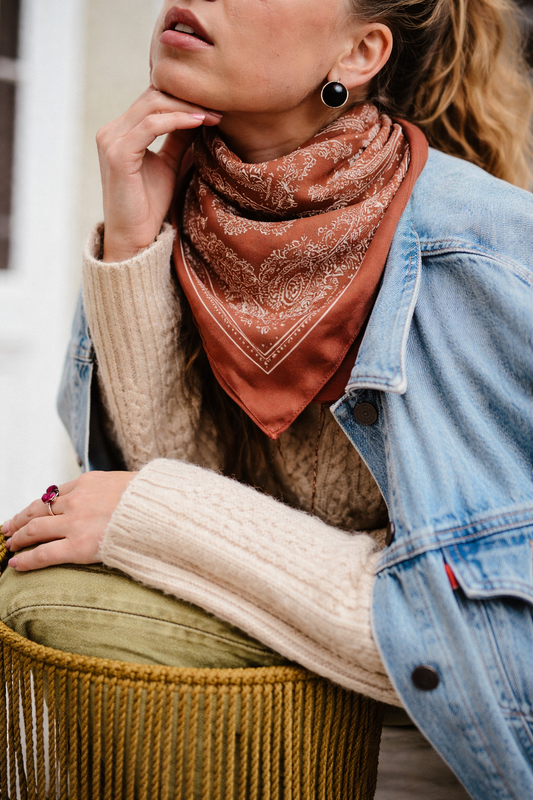 Bandana Silk-Blend Scarf