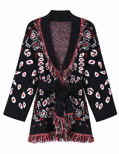 The Bandana Fringe Wrap Cardigan (Colors)
