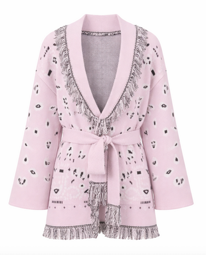 The Bandana Fringe Wrap Cardigan (Colors)