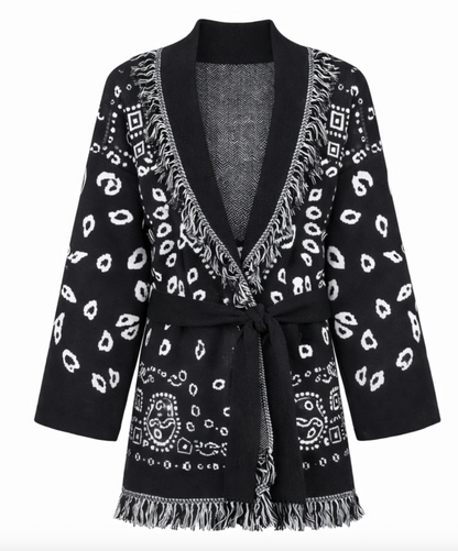 The Bandana Fringe Wrap Cardigan (Colors)