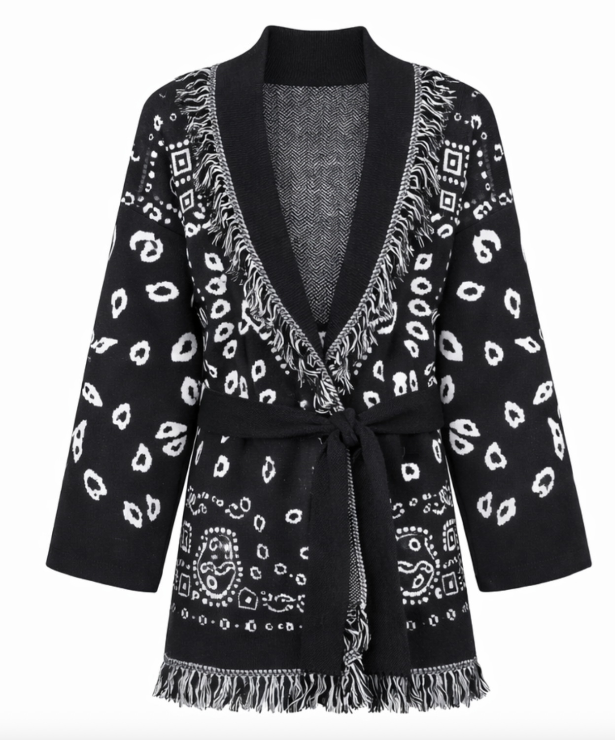 The Bandana Fringe Wrap Cardigan (Colors)