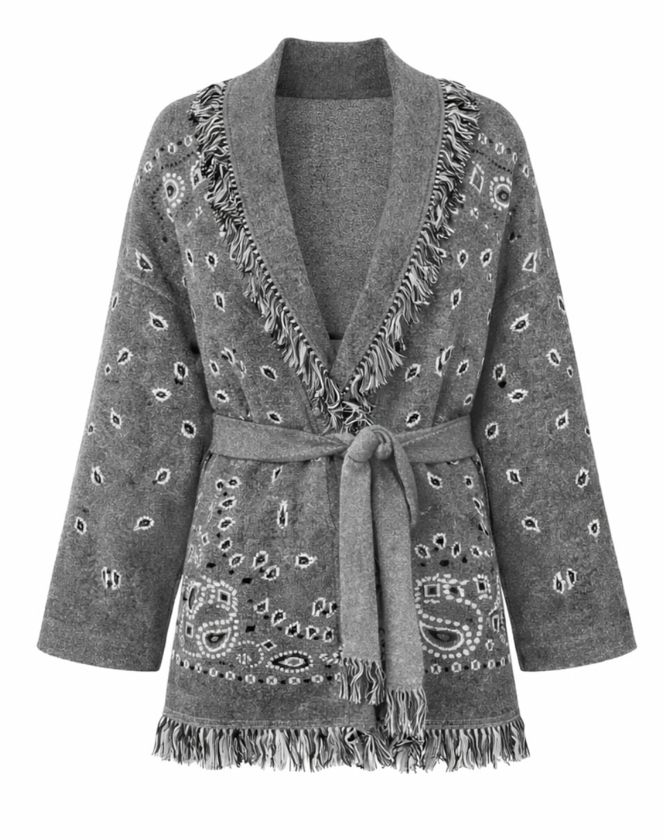The Bandana Fringe Wrap Cardigan (Colors)