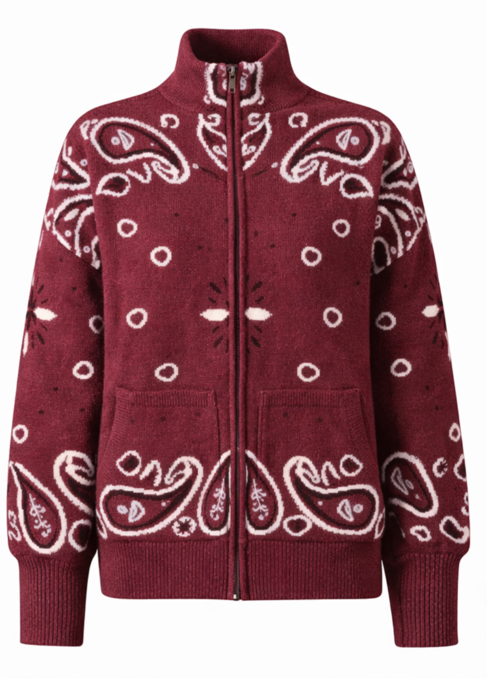 Bandana Zip Knit Jacket 
