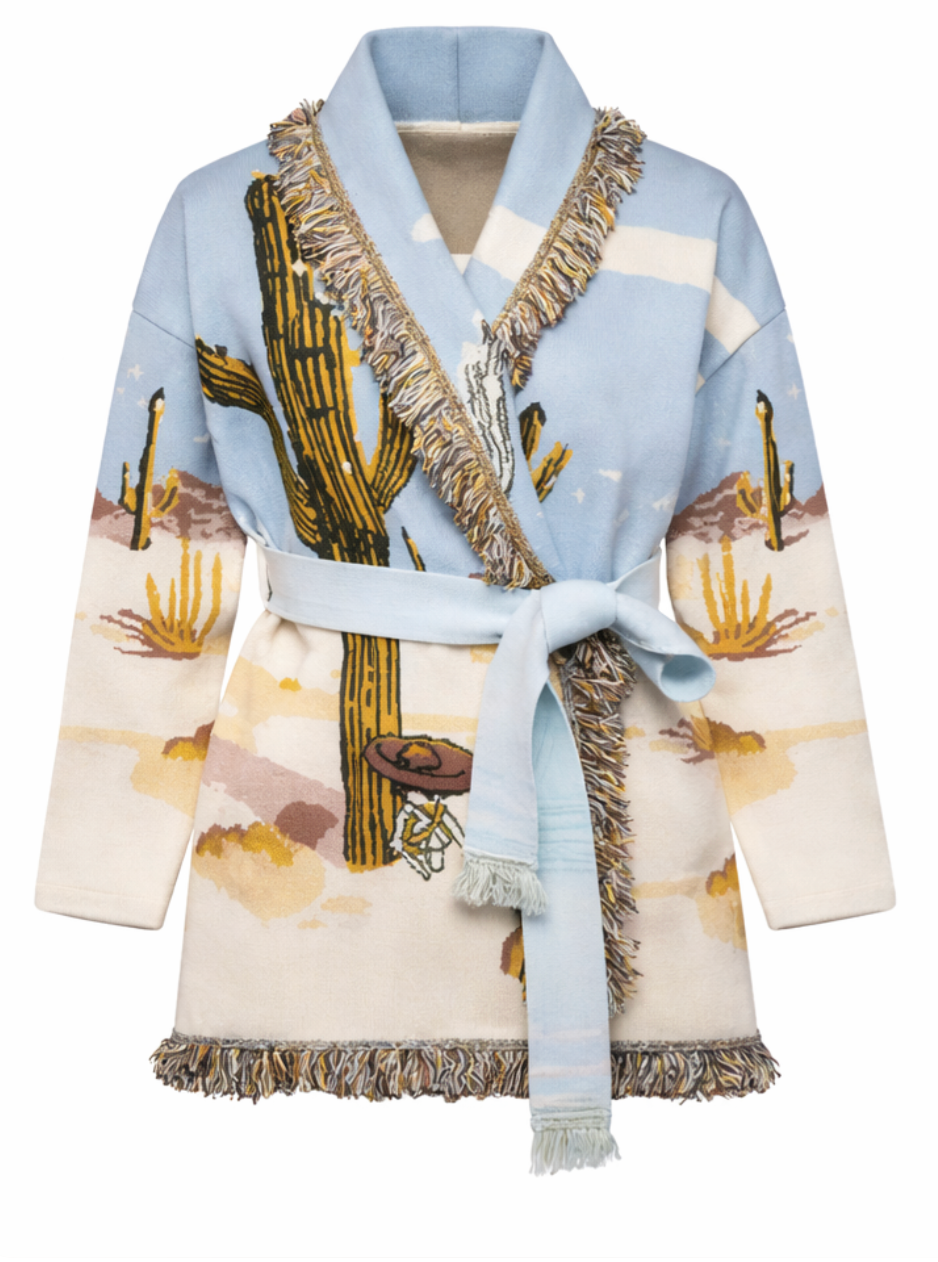 High Desert Fringe Wrap Cardigan