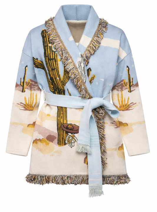 High Desert Fringe Wrap Cardigan