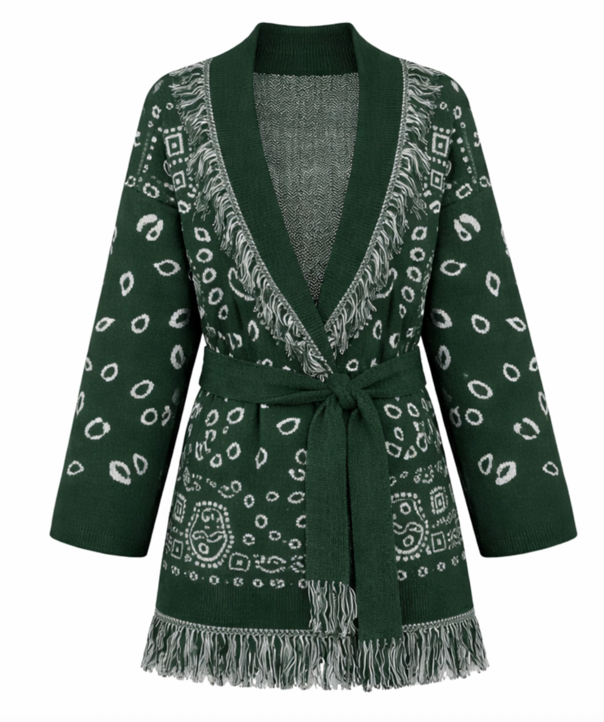 The Bandana Fringe Wrap Cardigan (Colors)